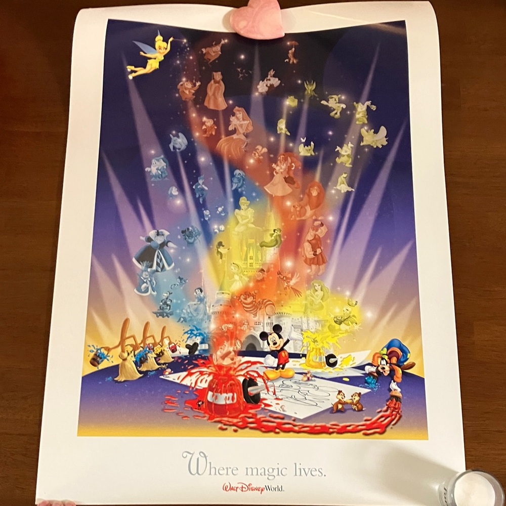 Walt Disney World “Where Magic Lives Poster” 24” x 18”
